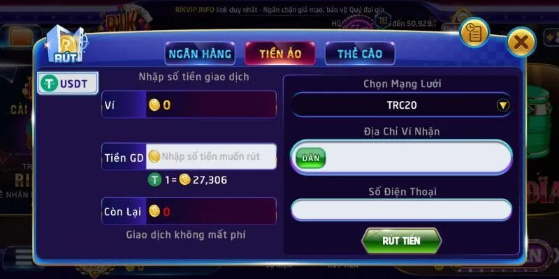 Điều kiện cần tuân thủ để rút tiền Rivkip