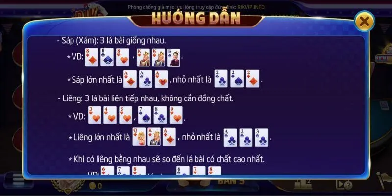 Tổng quan luật chơi liêng rikvip cho người mới